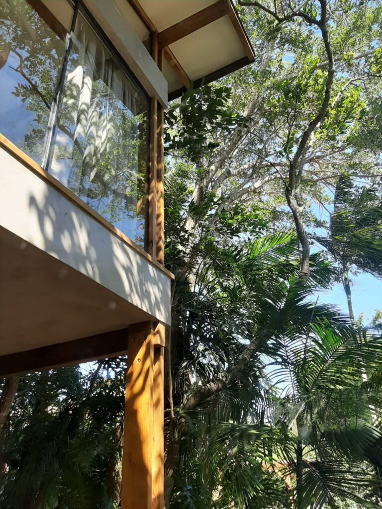 Detalhe de fachada de projeto arquitetônico H2BIO